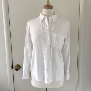Aritzia Talula White Rayon Pocket Shirt Size S